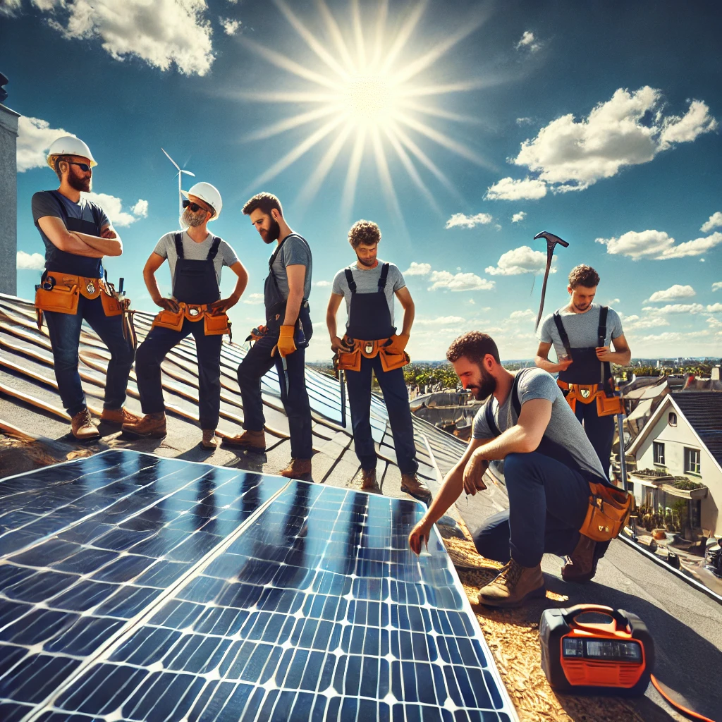 Instalação de painéis solares